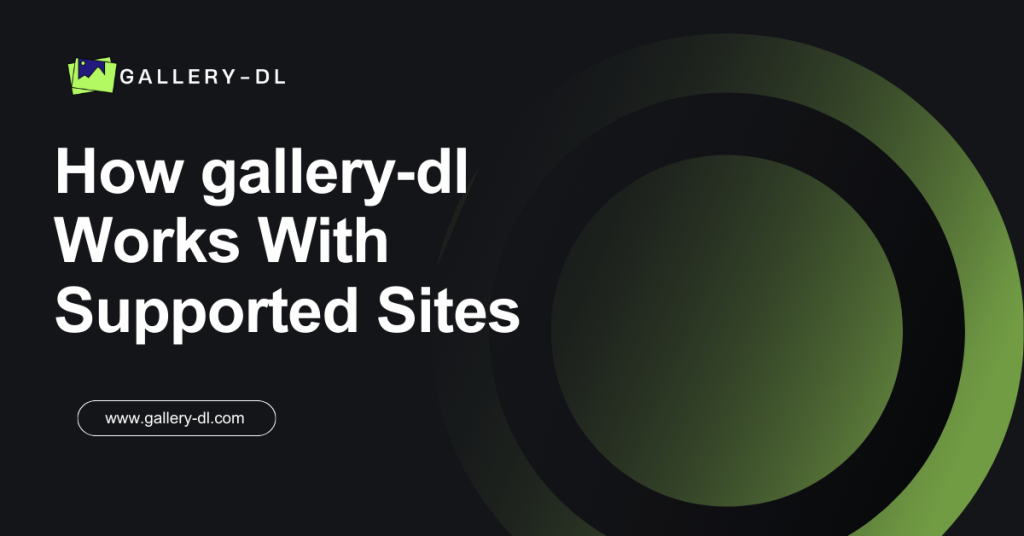 How gallery‑dl Works With Supported Sites