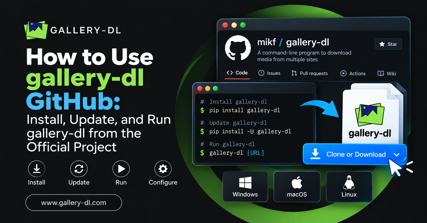 Install, Update, and Run gallery-dl from the Official Project
