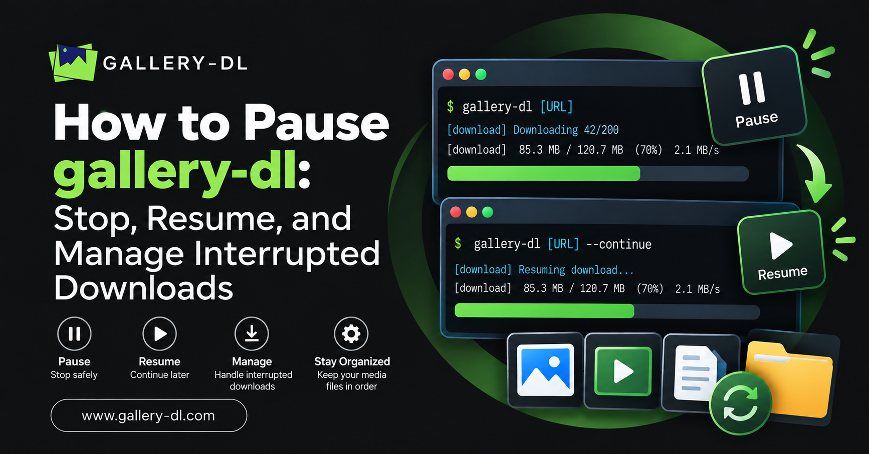 Resume, and Manage Interrupted Downloads